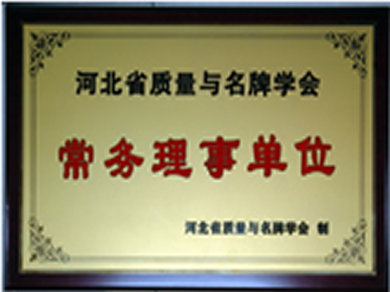 河北省质量与名牌协会常务理事单位